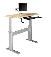 The stand up desk store crank adjustable stand up desk takes a hybrid approach to lifting capacities. Newheights Levante Ultra Fast Crank Height Adjustable Desk