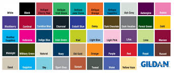 77 Unexpected Gildan Dryblend T Shirt Color Chart