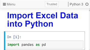 import excel data file into python