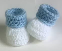 cuffed baby booties crochet pattern