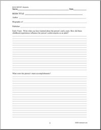 FREE Middle School Printable Book Report Form    Blessed Beyond A      Shoved to Them   th   th grade Book Report Form