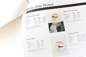 jewelry brand line sheet exle pr