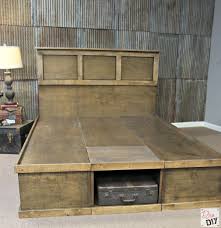 diy platform bed with storage