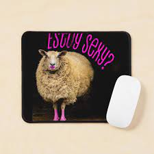 Sheep with lipstick saying Am I sexy? Poster by studio468 | Redbubble