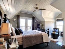 bedroom with slanted ceilings