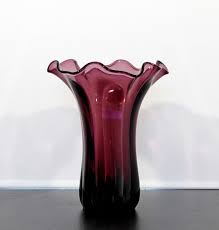 Purple Glass Art Vase Vessel