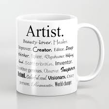 artist description coffee mug by