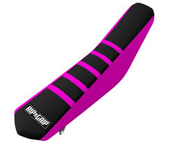 Pink Black Ribbed Seat Cover