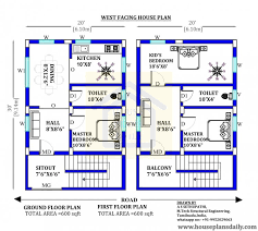 20x30 west facing house plan vastu