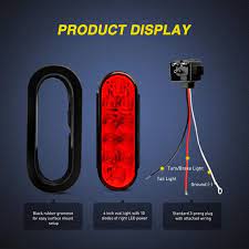 Rear tail/position light wire = grey and yellow +ve read fog. Nilight Tl 01 6 Oval Red Led Trailer Tail Light Stop Brake Turn Light Nilight Led Light