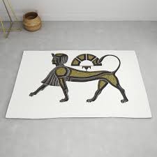 mythical creature of ancient egypt rug