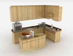 simple wooden l shaped kitchen cabinet