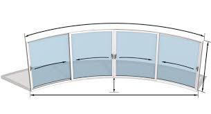 Curved Glass Doors Model W4 Curved