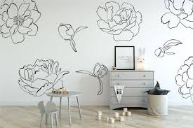 Flower Wall Stickers Removable Fl