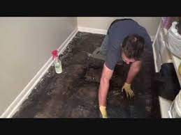removing black tar floor mastic
