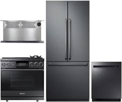 See individual cooktop/range planning guide page for cabinet cutout dimensions all specifications subject to change without notice. 4 Piece Kitchen Appliances Package With Drf367500ap 36 French Door Refrigerator Dop36m94dhm 36 Dual Fuel Gas Range Mrv3615m 36 External Downdraft Hood And Ddw24m999um 24 Fully Integrated Dishwasher In Graphite Stainless Steel