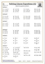 solving equations worksheet pdf