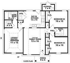 Plan Sv 35921 One Story 3 Bed House Plan
