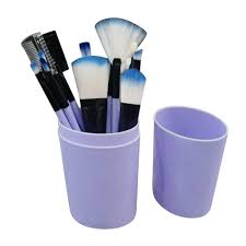 lavender plastic cosmetic brush set