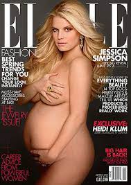 Pregnant Jessica Simpson poses nude for Elle, says she's having a girl