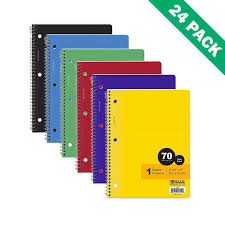 spiral notebook ruled case of 24 1