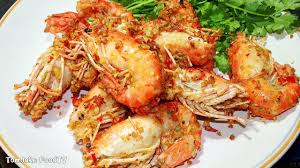 กุ้ง ผัด พริก กระเทียม ภาษาอังกฤษ