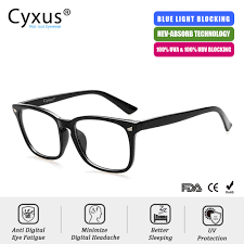 Cyxus Blue Light Blocking Computer Glasses With Uv420 Protection Anti Eyestrain Headaches Black For Men Women Walmart Com Walmart Com