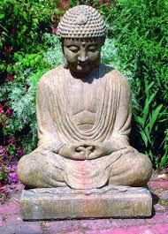 Meditating Buddha Stone Statue Garden