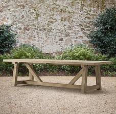 outdoor wood dining table