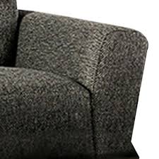 Benjara Bm299908 91 In Sy Wood Legs Ally Flared Arms Sofa Brown Gray Fabric