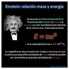 Resultado de imagen de Equivalencia masa y energía