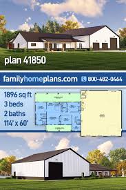plan 41850 barndominium style design