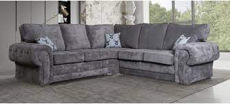 corner sofa with chrome legs