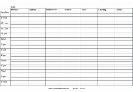 Free Time Schedule Template Of Weekly Calendar Maker