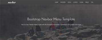 bootstrap navbar menu 4 free templates