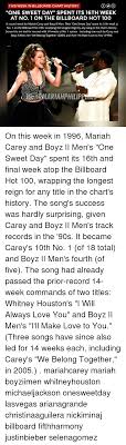 This Week In Billboard Chart History One Sweet Day Spent Its