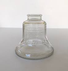 Liberty Bell Clear Glass Coin Bank