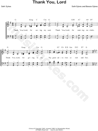 These lyrics are waiting for review. Bill Gloria Gaither Thank You Lord Sheet Music In G Major Transposable Download Print Sku Mn0061803