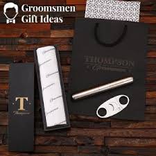 cigar holder groomsmen gift set