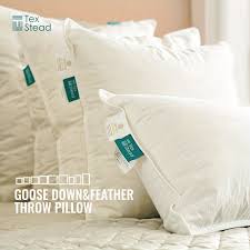 goose feather throw pillow insert white