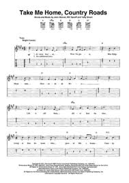 To the emplace i be clong: Buy Take Me Home Country Roads Sheet Music By John Denver For Easy Guitar Tab Vocal