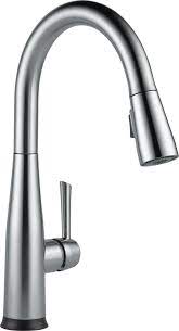 delta essa single handle pull down kitchen faucet with touch2o arctic stainless