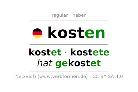 Conjugation Of Kosten Cost Get A Taste Of All