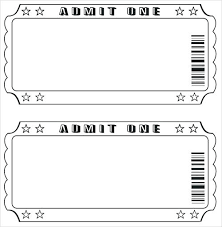 Free Event Ticket Template Movie Blank Tickets In Editable