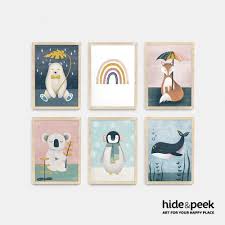 Whimsical Animal Nursery Print Set