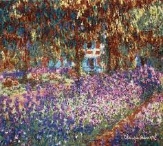 Irises In Monets Garden Tapestry