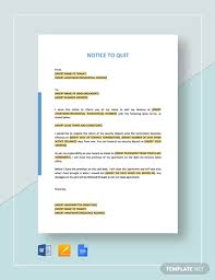 notice to quit 14 exles format pdf