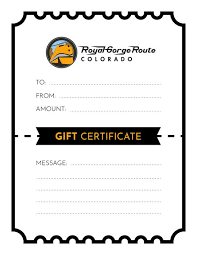 gift certificates royal gorge route