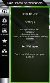 rain drops live wallpapers for android