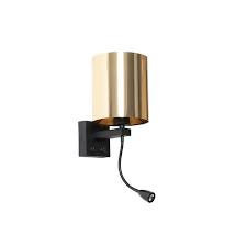 Wall Lamp Black With Flex Arm And Shade